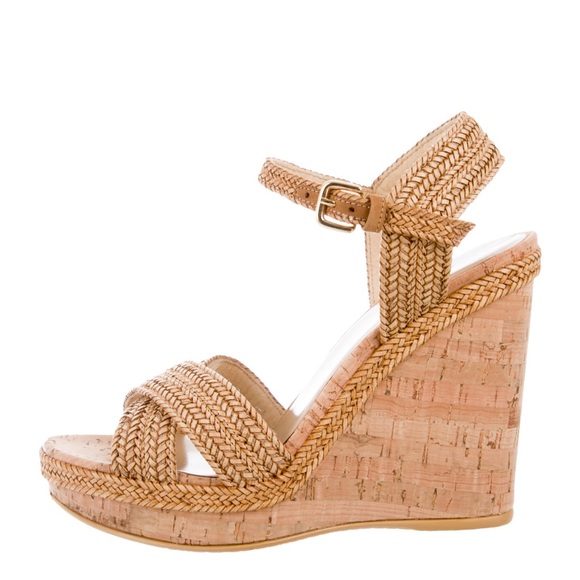 Stuart Weitzman Cork Wedge Sandals - Picture 3 of 7